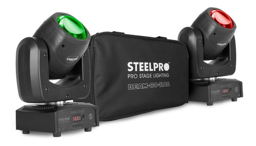 Steelpro Bag Con 2 Cabezas Móvil Led Beam 80watts Rgbw
