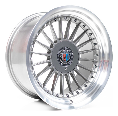 Rodas 17 Bmw Alpina 5x120 E34 E39 E38 E36 E46 2 Talas Cor Cinza-escuro
