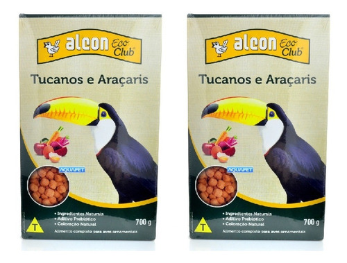 Ração Alcon Eco Club Tucano E Aracaris 700g Kit 2 Unidades