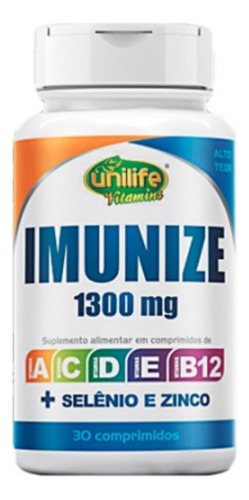 Imunize Selenio Zinco Vitaminas A B C D E Unilife 60 Caps