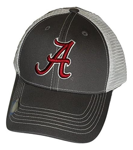 Alabama Crimson Tide Gorra Gris Ajustable Con Parte Trasera