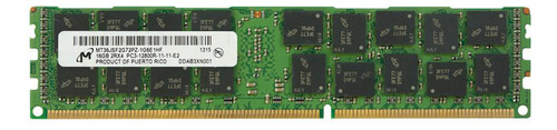Memória Ram Servidor Micron 16gb Pc3-12800 Ddr3 1600mhz Ecc