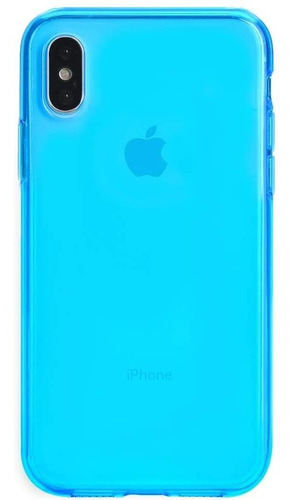 Funda Para iPhone X/xs (color Celeste Neon)