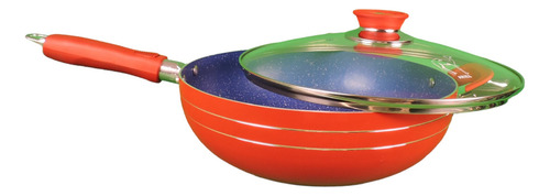 Batería Cocina Cocinalia Fácil 16 Pzas Set Acero Inoxidable Rojo