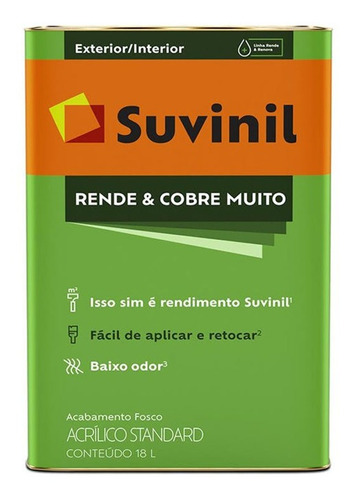 Tinta Suvinil Rende Cobre Muito Fosco 18l Pêssego 50516572