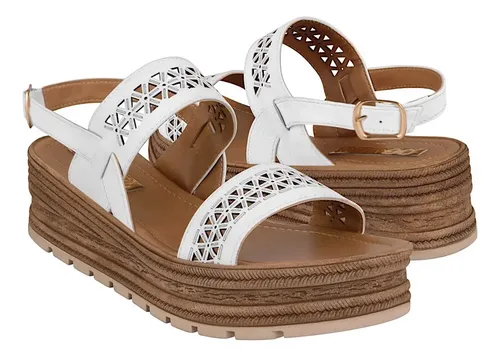 Sandalias Dama Stylo 17035 Simipiel Blanco