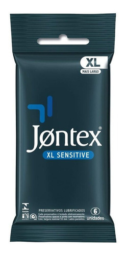 Preservativo Lubrificado Jontex Xl Mais Largo Sensitive 6 Un