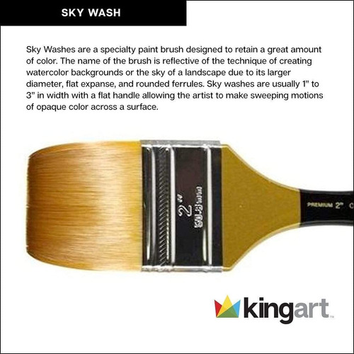 Kingart Para 9750 Serie Golden Taklon Flat Sky Washing 3