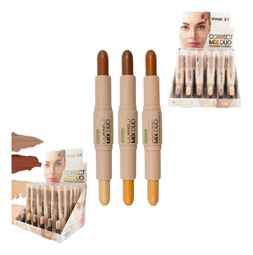 Contorno Concealer Mix Duo Contour Stick Pink 21