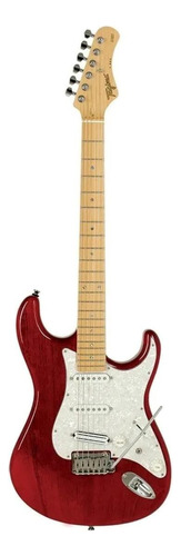 Guitarra elétrica Tagima Brasil T-805 de  cedro transparent red com diapasão de madeira de marfim