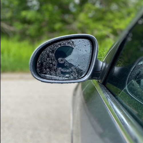 Pelicula Espejo Retrovisor Automovil Diseño Calavera Para