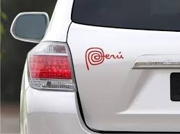 Imagen 3 de 5 de Stickers Peru Marca Perú Autos Camionetas Mde