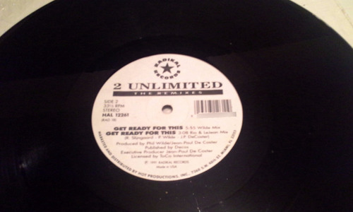 2 Unlimited  Get Ready For This  The Remixes Maxi Vinilo Usa