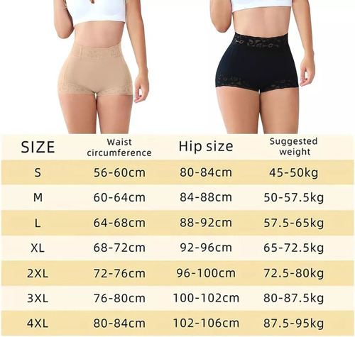 Mujer Encaje Clásico Ropa Shaper Butt Lifter Panty 2 Piezas