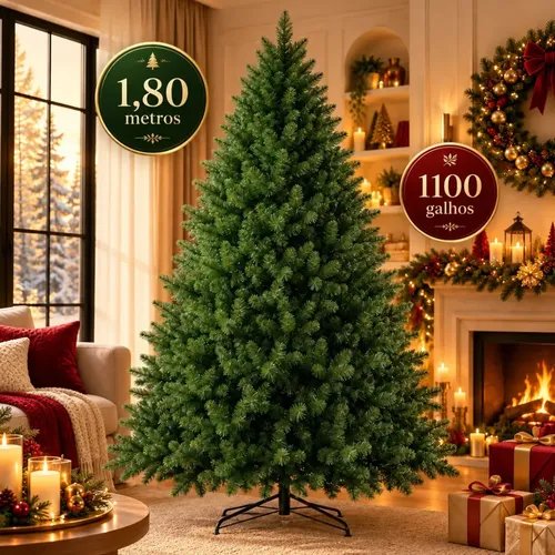 Adoro Festa Árvore de Natal Tradicional Pinheiro Verde 1,80m Cheia Co