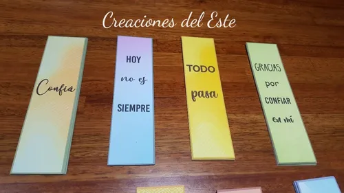 Marcalibros Personalizados Con Frases X 5 Unidades