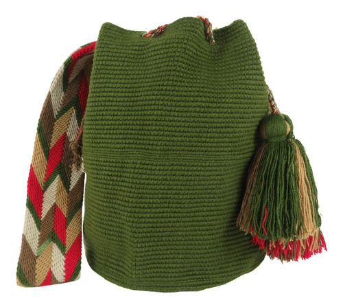 Mochila Wayuu Cafe Original Hecha A Mano