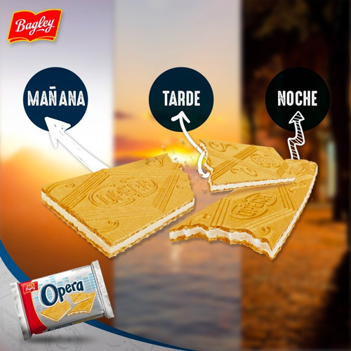 Imagen 2 de 6 de Obleas Opera Rellenas Sabor Naranja Bagley - Mejor Precio
