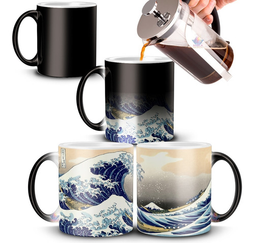 Taza Mágica The Great Wave Off Kanagawa La Gran Ola Katsushi