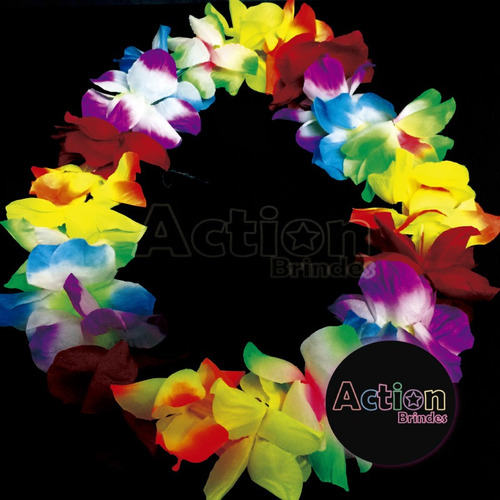 Colar Havaiano Colorido Led Branco