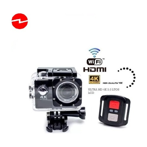 Camara Deportiva Accion 4k Ultra Hd Wifi Sumergible 30m