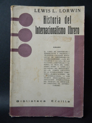 Historia Del Internacionalismo Obrero 1936 Lewis Lorwin