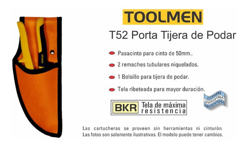 Imagen 2 de 7 de Cinturon Porta Tijera De Poda Jardinería Toolmen T52
