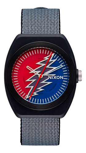 Reloj Grateful Dead Light Wave All Black Blue Red Nixon