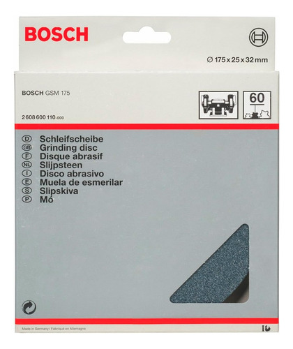 Piedra Bosch Gr.60 6  Para Esmeril De Banco