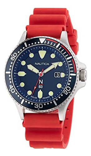 Nautica N83 Reloj Para Hombre Napcbs301 Cocoa Beach Red Con