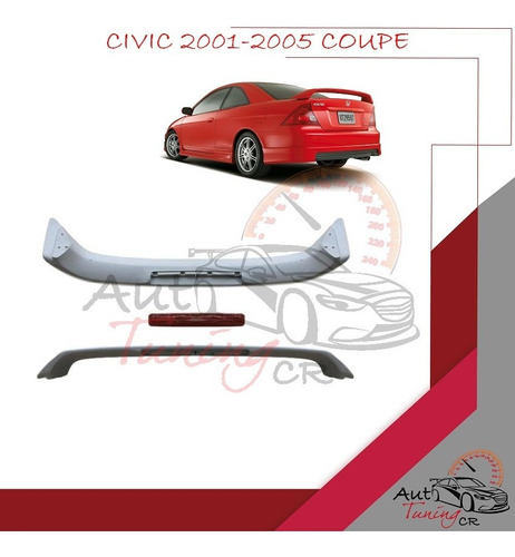 Coleta Spoiler Tapa Baul Honda Civic 2001-2005 Coupe