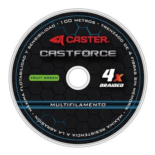 Multifilamento Caster Castforce 4x 0.25mm 37 Libras 100 Mts