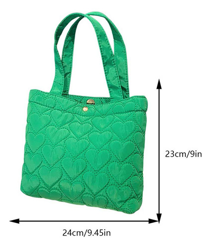 . Bolso Casual Acolchado En Forma De Corazón For Mujer,