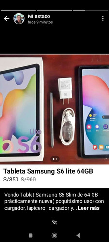 Tablet Samsung S6 Lite De 64gb