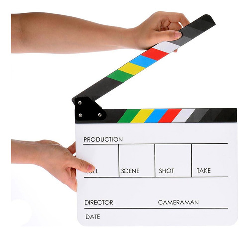 Claqueta Acrílica Clapboard Magnética Para Videos Borrable