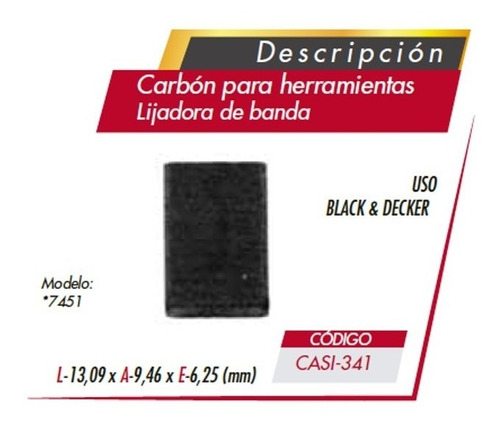 Carbon Lijadora De Banda 7451 B&d  Casi-341  