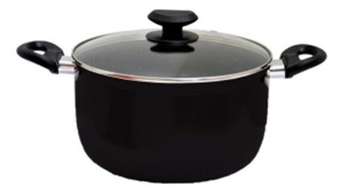 Cacerola Olla Roswell 26 Cm Con Asas Antiadherente Teflon Color Negro