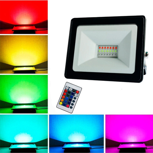 Reflector Led 20w Rgb Multicolor Colores Decoración Ip65