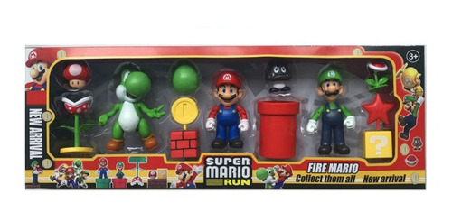 Mario Bros Figuras Articuladas De 10 Cm Set Completo Grande