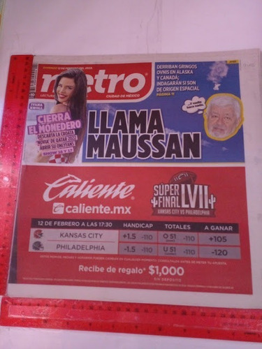 Revista Periodico Metro 12 De Febrero De 2023