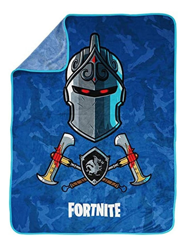 Manta Decorativa Caballero Fortnite Azul De Niños Poliester