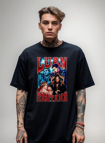 Cl Camiseta Estampada De Talla Grande Luan Santana