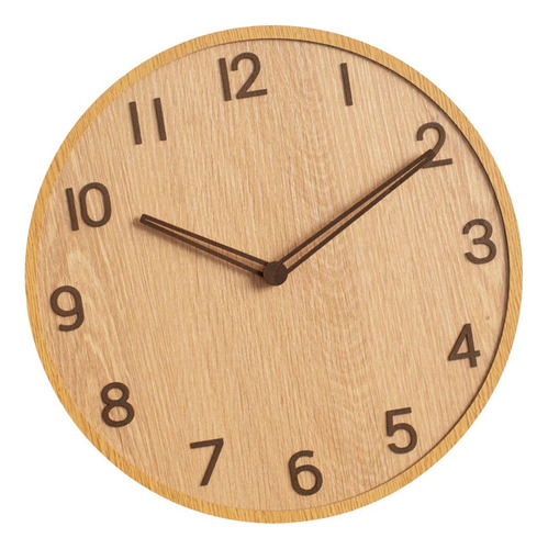 Reloj De Pared Nórdico De Madera Silent Art