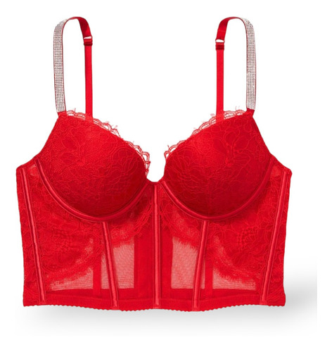 Top Estilo Corsé Push Up De Encaje Con B Victoria's Secret  