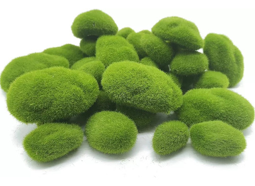 Para 30 Peças De Grama De Simulação De Pedras De Musgo