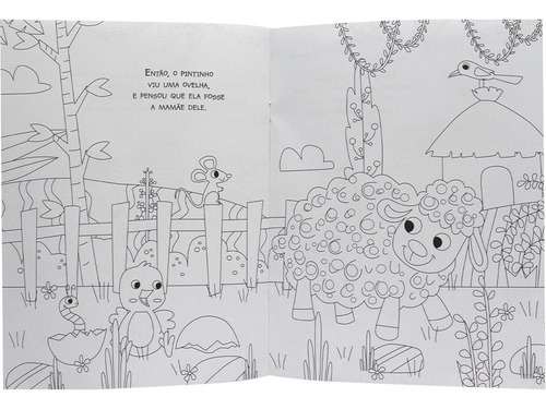 Amiguinhos para Colorir: Pintinho, de © Todolivro Ltda.. Editorial Brasileitura, capa mole em português, 2022
