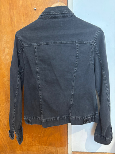 Campera Jean Denim Negra Portsaid Atrás Impecable (Usado)