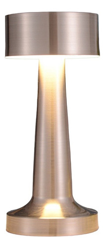 Lámpara Velador Led Recargable 3 Brillos Tactil Metalica