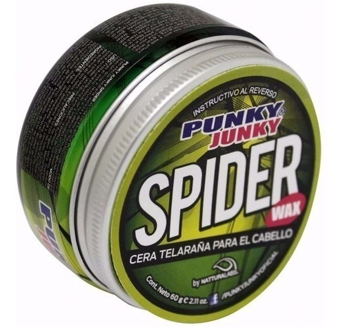 Cera Spider Punky Junky Cabello Telaraña Mate 100% Original