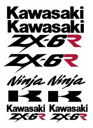 Kit Calcos Kawasaki Zx-6r Pegotines Moto  